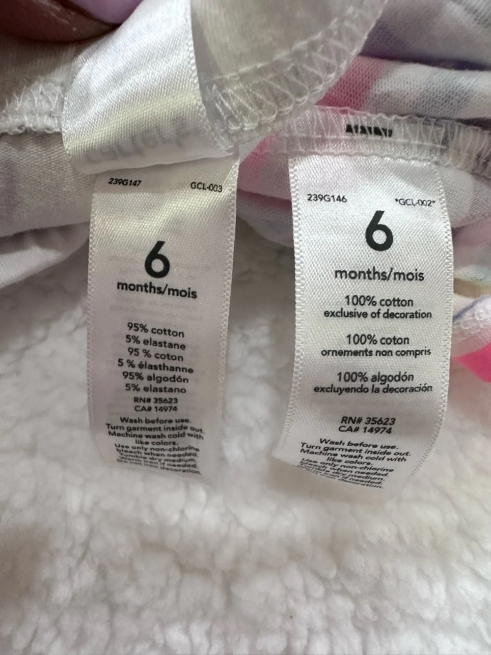 Two infant girl’s Carter’s summer outfits